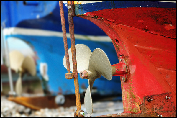 Boat in contrast